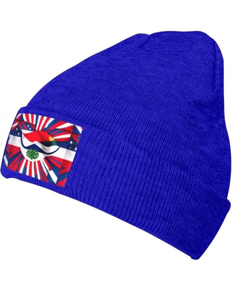 Costa Rica Flag Print Unisex Warm Knit Hat Cap Winter Cap Cute Soft Warm Outdoor Ski Knit Cap Nightcap Blue $8.86 Skullies & ...