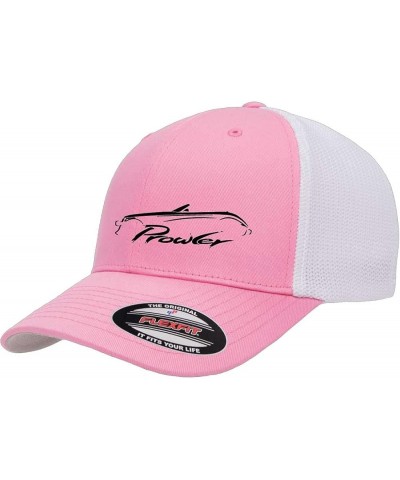 Plymouth Prowler Exotic Car Classic Outline Design Flexfit 6511 Trucker Mesh Fitted Cap Pink-white $20.69 Baseball Caps