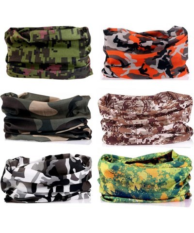 Men Women Headbands Sun Protection Face Mask Bandana Sports Magic Scarf Neck Gaiter Headwear,for Running Cycling Yoga. 6pcs C...