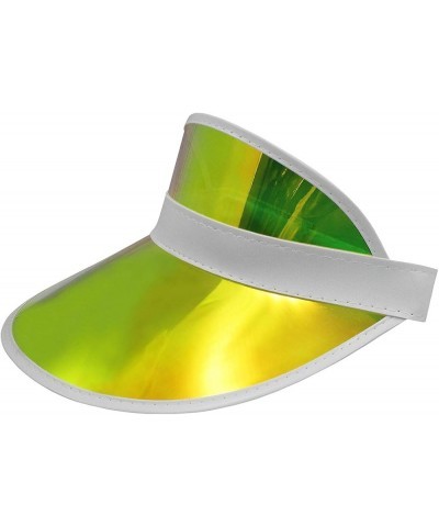 Retro Clear Colored Plastic Sun Visors Hat - Casino Dealer Poker - Beach Sunhat Tennis Golf Outdoor Sports Visor for Women Go...