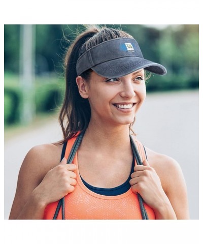 Visors Hat for Women Men Sports Sun Visor Hats Cotton Summer UV Hat with Adjustable Cap Dark Navy Blue-style-10 $10.11 Visors