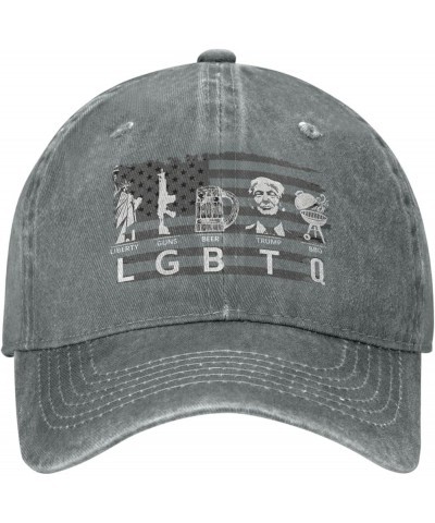 Support LGBTQ Liberty Guns Beer Tru-m-p- BBQ Funny Flag Baseball Caps Denim Hats Cowboy Knit hat Fisherman's hat Gray $13.05 ...