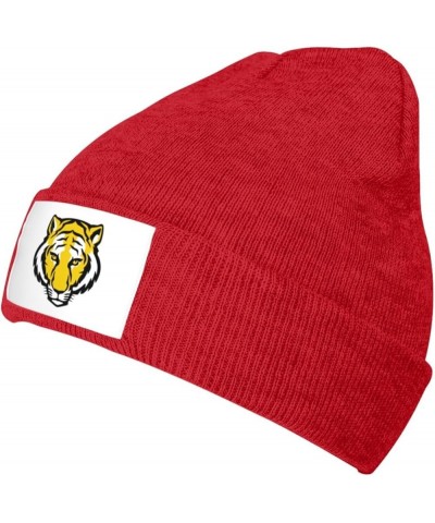 DePauw University Logo Stretch Beanie Knit Hat for Men Women Winter Fall Spring Warm Cap Red $9.59 Skullies & Beanies