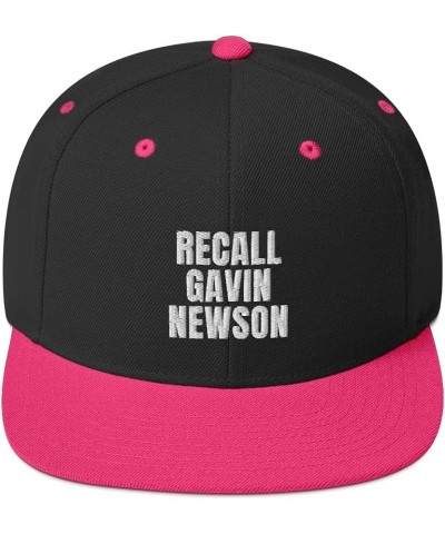 Recall Gavin Governor Newsom Cap (Embroidered Snapback Hat) California Election Black/ Neon Pink $16.23 Baseball Caps