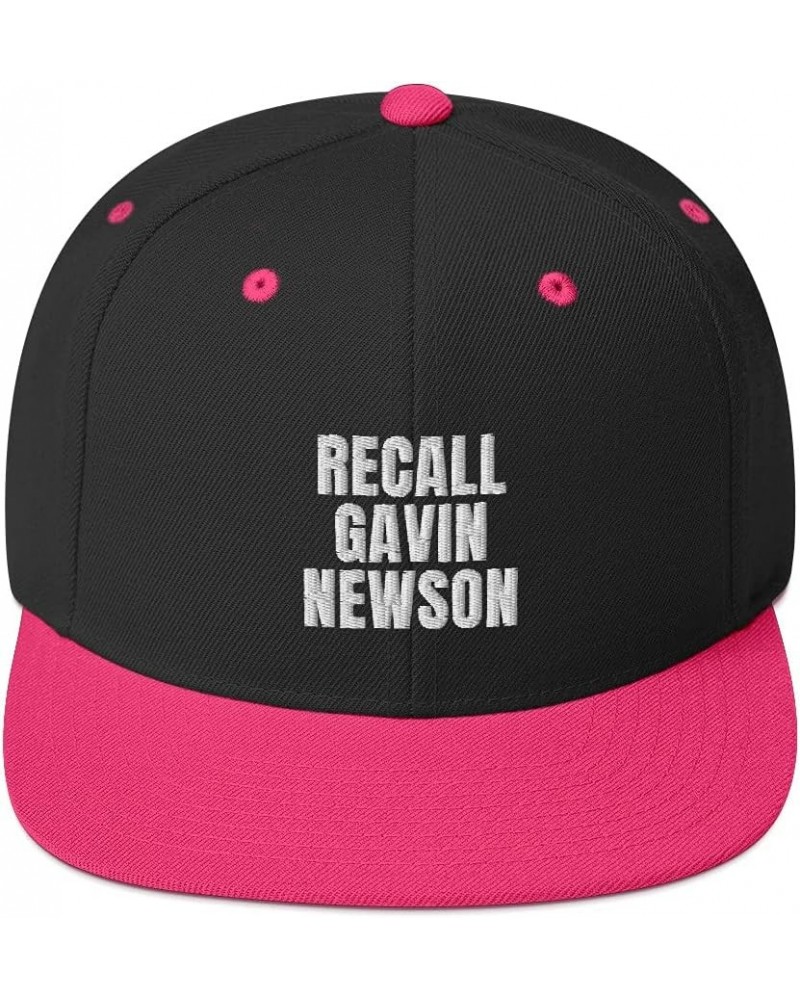 Recall Gavin Governor Newsom Cap (Embroidered Snapback Hat) California Election Black/ Neon Pink $16.23 Baseball Caps