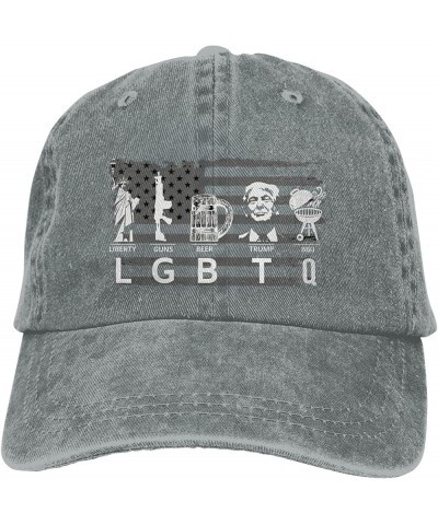 Support LGBTQ Liberty Guns Beer Tru-m-p- BBQ Funny Flag Baseball Caps Denim Hats Cowboy Knit hat Fisherman's hat Gray $13.05 ...