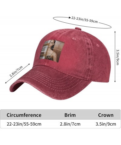 Alici Music Keys Baseball Cap Vintage Classic Denim Hat Classic Unisex Leisure Adjustable Low Profile Black Red $11.83 Baseba...