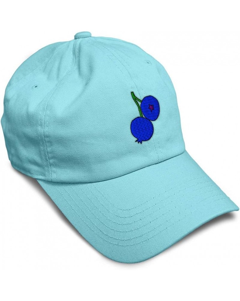 Custom Soft Baseball Cap Blueberries A Embroidery Fruit Funny Twill Cotton Funny Dad Hats for Men & Women Mint Design Only $1...