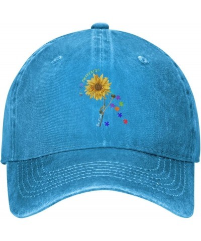 Be Kind Autism Awareness Sunflower Baseball Cap Casquette Hat for Men Women Blue $9.06 Baseball Caps