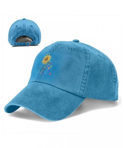 Be Kind Autism Awareness Sunflower Baseball Cap Casquette Hat for Men Women Blue $9.06 Baseball Caps