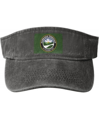 Flag of Harrison Township, Ohio Sun Hat Sun Visor Hats for Women Men Baseball Cap Golf Hats Deep Heather $10.65 Sun Hats