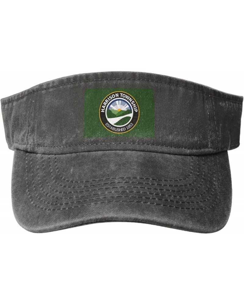 Flag of Harrison Township, Ohio Sun Hat Sun Visor Hats for Women Men Baseball Cap Golf Hats Deep Heather $10.65 Sun Hats