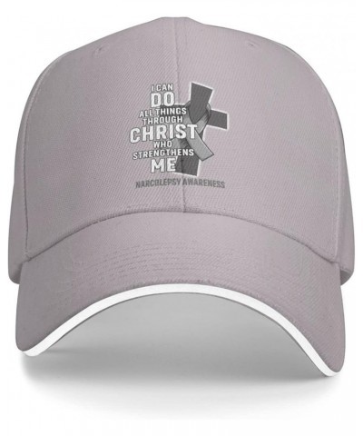 I Can Do All Thing Through Christ Narcolepsy Aware Baseball Cap Men Women Dad Hat Trucker Hat Cowboy Hat Gray $11.40 Baseball...