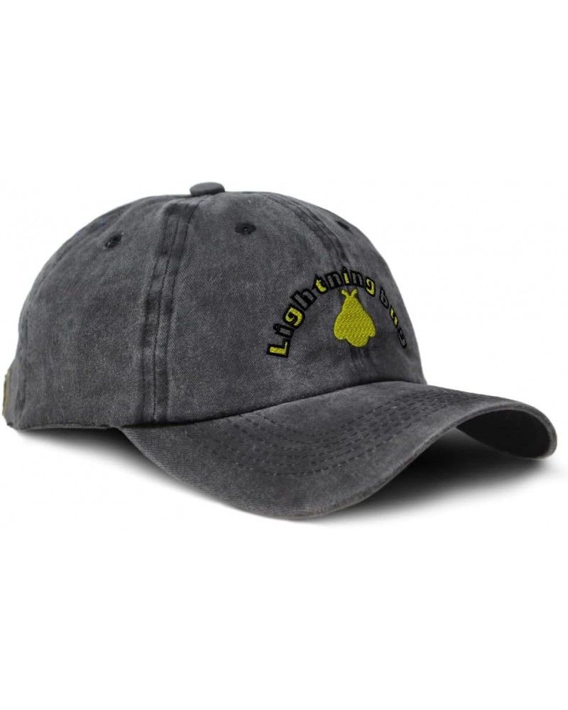 Soft Washed Baseball Cap Lightning Bug Insects Cotton Dad Hats for Men & Women Black Design Only $14.50 Baseball Caps