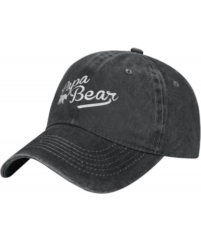 Papa Bear Cowboy Cap Adjustable Classic Vintage Baseball Cap for Men Women Black Black $13.43 Cowboy Hats