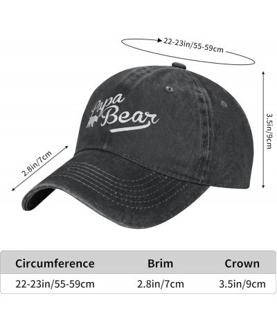 Papa Bear Cowboy Cap Adjustable Classic Vintage Baseball Cap for Men Women Black Black $13.43 Cowboy Hats