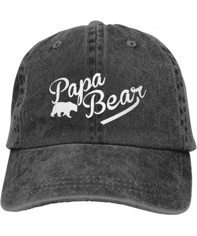 Papa Bear Cowboy Cap Adjustable Classic Vintage Baseball Cap for Men Women Black Black $13.43 Cowboy Hats