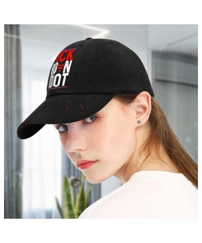 Baseball Cap Women Biden Hiking Caps for Men's Retro Hat Trendy Biden Biggest Idiot Visor Hat Allblack $7.84 Baseball Caps