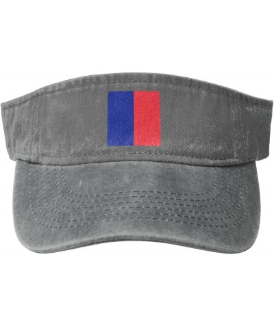 Flag of Paris Sun Visor Hats for Women Men Sun Hat Cotton Golf Hat Vintage Baseball Cap Gray $10.34 Visors