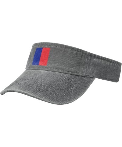 Flag of Paris Sun Visor Hats for Women Men Sun Hat Cotton Golf Hat Vintage Baseball Cap Gray $10.34 Visors