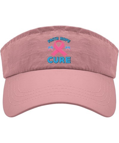 Visor for Men Cancer Awareness Faith Hope Cure Hats, Visor for Men Visor Hat Cool Visor Sun Hat Pink $11.24 Visors