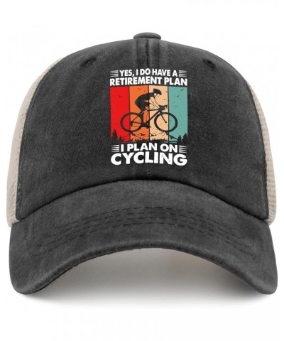 Yes I Do Have A Retirement Plan I Plan On Cycling Golf Hat Baseball Hat for Women AllBlack Womens Bucket Allblack $8.81 Sun Hats