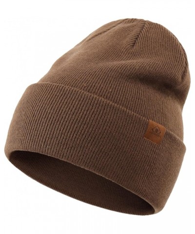 Mens Winter Hats Acrylic Knit Cuff Beanie Cap Warm Womens Beanie Hat Coffee $9.00 Skullies & Beanies