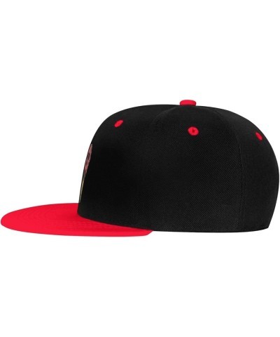 Skull Ice Cream Snapback Hat for Men Women Baseball Cap Trucker Flat Bill Hats Dad Caps Red $12.12 Baseball Caps