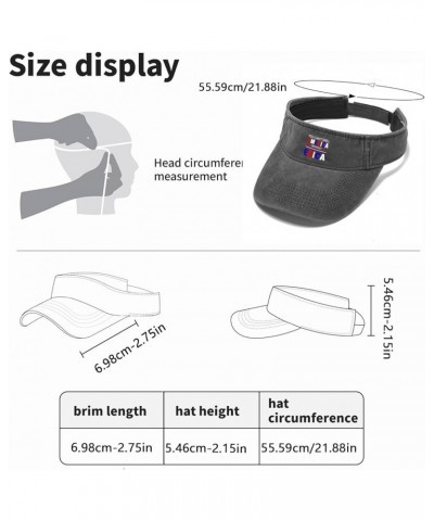 Sun Visor Hat Sun Visors for Men Baseball Cap Lightweight Veterans Day Golf Hat Allblack $10.99 Visors