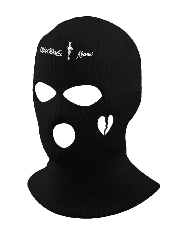 3 Hole Knitted Hat, Balaclava Hat, Suitable for Outdoor Cycling, Skiing and Running, Black $8.26 Balaclavas