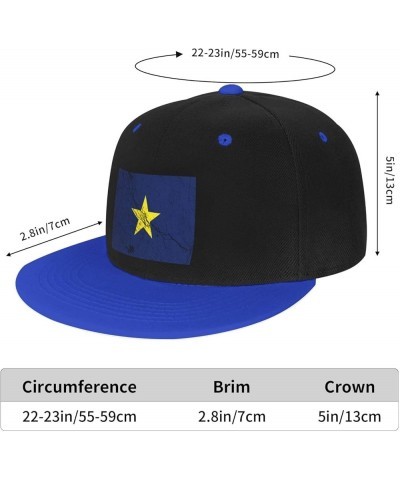 Flag of The Republic of Texas Texture Effect Baseball Cap for Men Women Snapback Hat Adjustable Flat Bill Hats Blue $13.10 Ba...