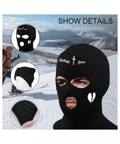 3 Hole Knitted Hat, Balaclava Hat, Suitable for Outdoor Cycling, Skiing and Running, Black $8.26 Balaclavas