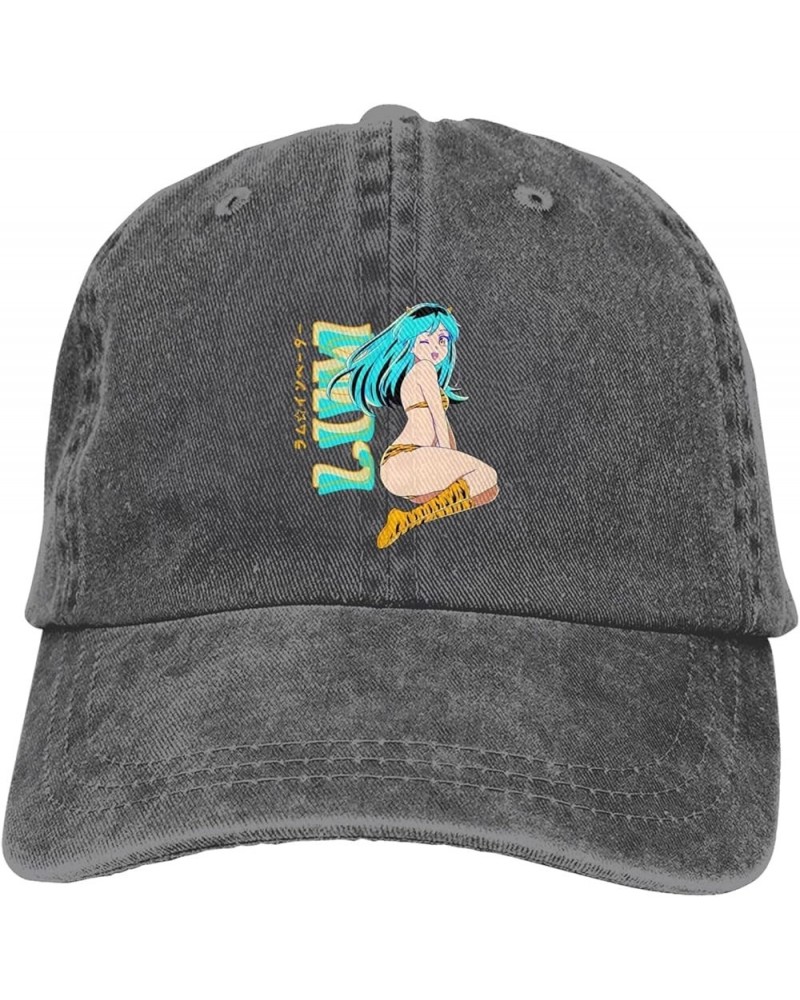 Urusei Anime Yatsura Hat Cap Fashion Pattern Printed Adjustable Baseball Caps Washed Denim Trucker Hat Casquette Black Deep H...