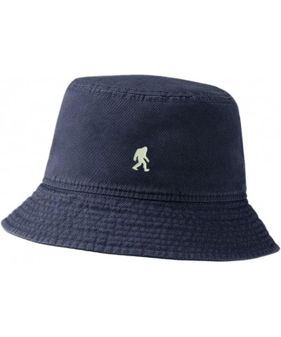 Bucket Hat for Men Women Bigfoot Sasquatch Embroidered Washed Cotton Unisex Bucket Hats Navy $13.19 Bucket Hats