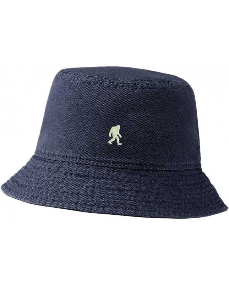 Bucket Hat for Men Women Bigfoot Sasquatch Embroidered Washed Cotton Unisex Bucket Hats Navy $13.19 Bucket Hats