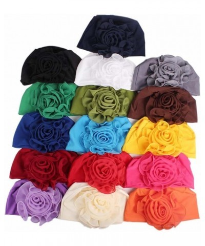 Qhome Women King Size Flower Stretchy Beanie Turban Bonnet Chemo Cap for Cancer Patients Ladies Bandanas African Head Wrap Na...