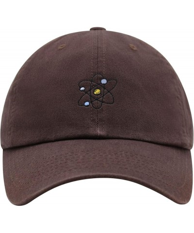 Atom Premium Dad Hat Embroidered Baseball Cap Electron Neutron Brown $12.24 Baseball Caps