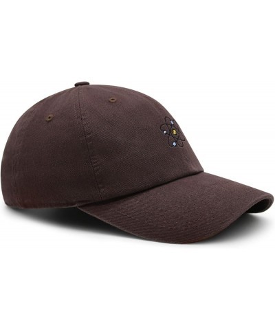 Atom Premium Dad Hat Embroidered Baseball Cap Electron Neutron Brown $12.24 Baseball Caps