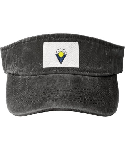 Flag of Sunnyvale, California Sun Visor Hats for Women Men Adjustable Sports Sun Hats Cotton Golf Cap Black $11.65 Visors