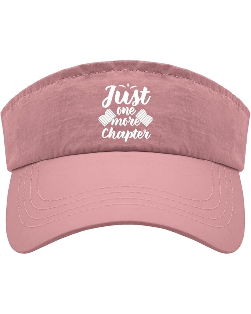 Book Lovers Sun Visors for Women one moie Chapter Cap, Visor for Men Visor Hat Funny Sun Hats Pink $9.91 Visors