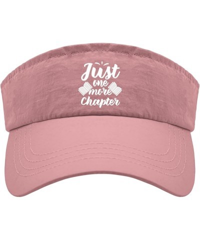 Book Lovers Sun Visors for Women one moie Chapter Cap, Visor for Men Visor Hat Funny Sun Hats Pink $9.91 Visors