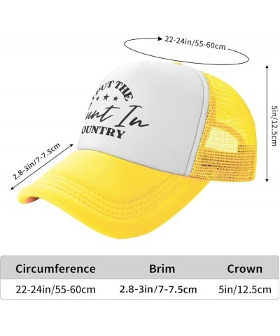 I Put The Cunt in Country Mesh Hat Cap Men Women Baseball Cap Trucker Hat Black Yellow $10.33 Baseball Caps