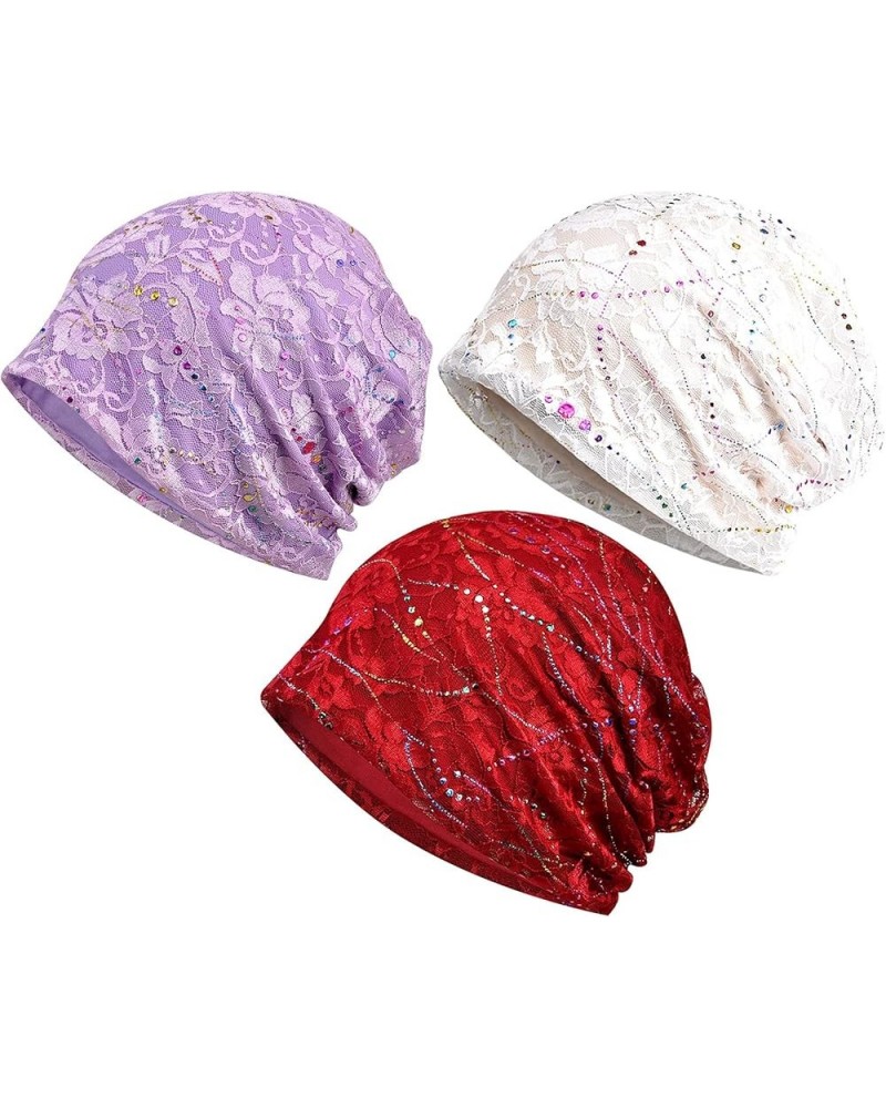 Women's Baggy Slouchy Chemo Sleep Beanie Hat Skull Cap Snowman Red $9.35 Skullies & Beanies