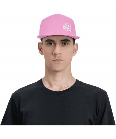 Kickball Legend Flat Brim Hip Hop Baseball Cap Adjustable Vintage Unisex Trucker Caps Pink $9.32 Baseball Caps