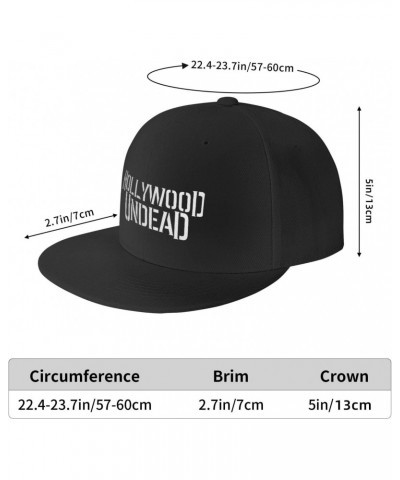 Hollywood Rock Undead Band Baseball Cap Flat Brim Hats for Men and Women Trucker Hat Adjustable Ball Caps Black $9.19 Basebal...