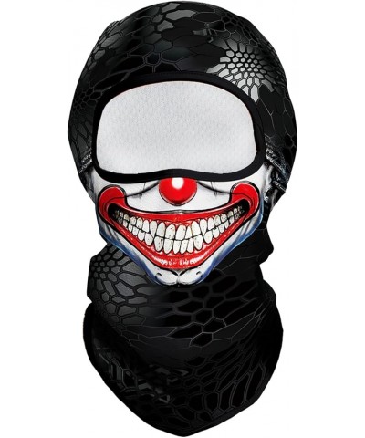 Balaclava Face Mask Men Women Lightweight for Ski Hunting Cycling Fishing Clown Triangle White Face Smile $9.43 Balaclavas