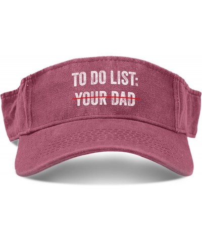 to Do List Your DAD Hats Visor Hats for Women Baseball Hats Funny Sun Hat Deep Rose $10.11 Visors