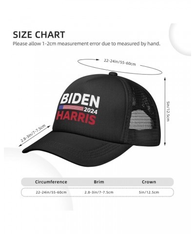 Biden Harris 4 More Years Baseball Cap Adjustable Casual Mesh Hats Duck Tongue Hat for Men Women1 Black $12.30 Baseball Caps