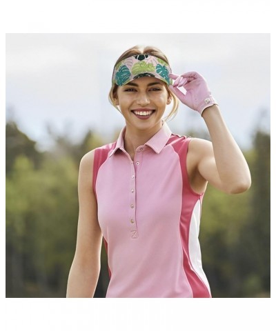 Hawaii Flower Palm Tree Visor Hat, Fashion Sports Sun Visor Hat, Adjustable Golf Hats for Women Men Hawaii-003 $13.67 Visors