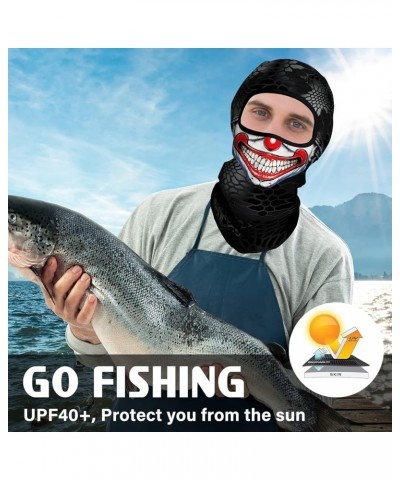 Balaclava Face Mask Men Women Lightweight for Ski Hunting Cycling Fishing Clown Triangle White Face Smile $9.43 Balaclavas